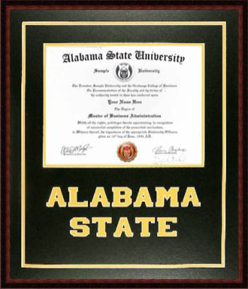 Alabama State Diploma Frame