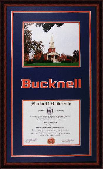 Bucknell University Diploma Frame