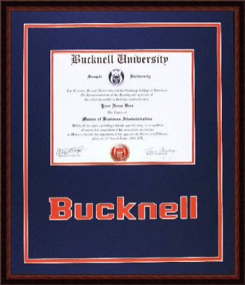 Bucknell University Diploma Frame