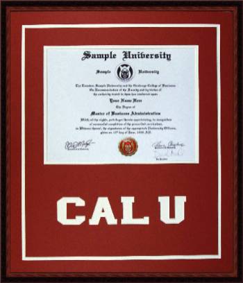 California University of Pa Diploma Frame