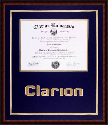 Clarion University Diploma Frame