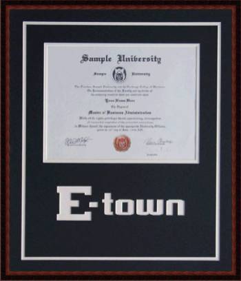 Elizabethtown College Diploma Frame