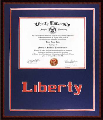 Liberty University Diploma Frame