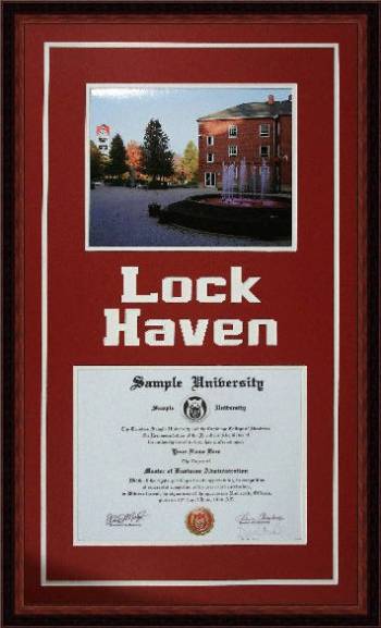 Lock Haven University Diploma Frame