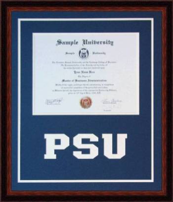 Penn State University Diploma Frame