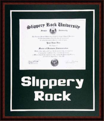 Slippery Rock University Diploma Frame