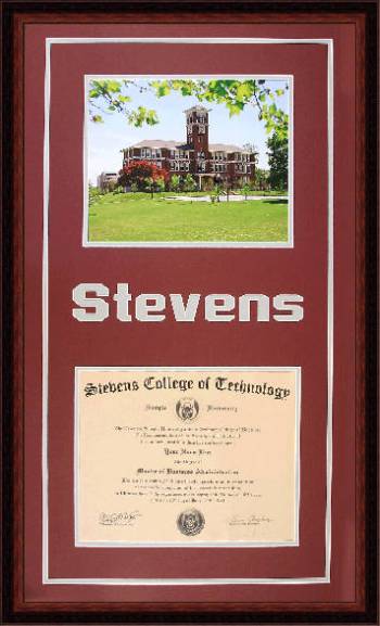Stevens College of Technology Diploma Frame