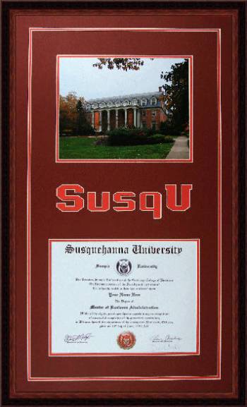 Susquehanna University Diploma Frame