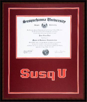 Susquehanna University Diploma Frame